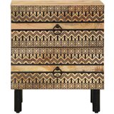 vidaXL Krevetni ormarići 2 kom crni 40x33,5x46cm puno grubo drvo mango | shoptok.hr