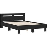  Okvir za krevet s uzglavljem crna 120x200 cm konstruiranog drva | shoptok.hr