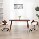 Maison Chic Vrtljiv Jedilni stoli - Vzorci stoli bel ukrivljen les in umetno usnje A1685, (22031028) | Shoptok.si