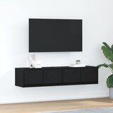 TV ormarići 2 kom crni hrast 60x31x25,5 cm konstruiranog drva | shoptok.hr