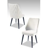 Hanah home set puf fotelja, 48x90x43 cm, 4 dijela, krem-crna | Eponuda.ba