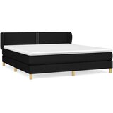  Krevet s oprugama i madracem crni 180x200 cm od tkanine | shoptok.hr