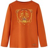  Dječja majica dugih rukava svijetla boja hrđe 116 | shoptok.hr