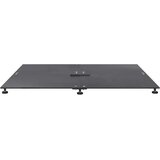 vidaXL Podstavek za senčnik Temno siva 100 x 100 x 4 cm Jeklo | Shoptok.si
