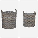 Košara za rože s shranjevanjem 2 pcs Siva Lacak ratan, (5000285952) | Shoptok.si