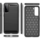  Gumijasti / gel etui Carbon za Samsung Galaxy S21+ - črni Cene