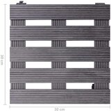vidaXL kolica za biljke 2 kom siva 30 x 30 x 7,5 cm WPC | shoptok.hr