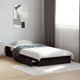  Okvir kreveta s ladicama crni 90 x 190 cm konstruirano drvo | shoptok.hr
