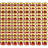 vidaXL Staklenke za džem sa zlatnim poklopcima 96 kom 110 ml | shoptok.hr