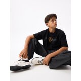 Reserved Pamučna majica s printom - crno | shoptok.hr