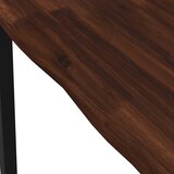  80 x 80 x 75 cm Čvrsto drvo akacije Tamno smeđa i crna | shoptok.hr