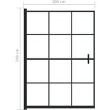 Pregrada za tuš ESG 100 x 140 cm crna | shoptok.hr