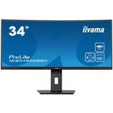 Iiyama Monitor XCB3494WQSN-B5 34" ETE UW IPS-panel, 3440x1440 120Hz, 300cd/m², 0,4ms MPRT, Speakers, USB-C Dock (LAN, DP-Out, 65W PD), DisplayPort, HDMI, KVM, USB3.0x3, FreeSync Premium, 15cm Height Adj. Stand