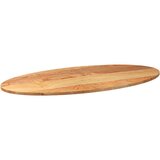 Stolna ploča svjetlosmeđa 120x60x2 cm ovalna masivna hrastovina | shoptok.hr