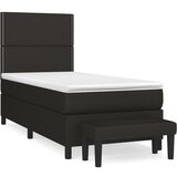 Maison Chic Box spring postelja - Vzmetna postelja z vzmetnico črn 90x190 cm blago SL19132, (21885322) | Shoptok.si