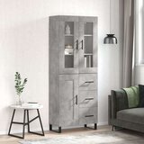  Visoka komoda siva betona 69 5x34x180 cm od konstruiranog drva | shoptok.hr