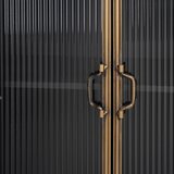 Ixia Črna kovinska vitrina 58x150 cm Brick – | Shoptok.si