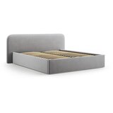 Micadoni Svijetlo sivi tapecirani bračni krevet s prostorom za odlaganje s podnicom 180x200 cm Elizabeth – | shoptok.hr