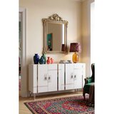 Hanah home komoda Ilay 120, 120 cm, bela / srebrna | Eponuda.com