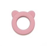 Petite & Mars Petite&Mars Silikonska grickalica za zube sa zvečkom Beary 0+, Dusty Rose | shoptok.hr