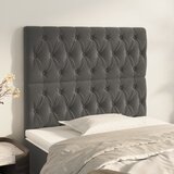 vidaXL Posteljno vzglavje 2 kosa temno siv 100x7x78/88 cm žamet Cene