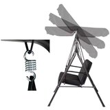  Three-person Garden Swing Rocking Cushions Mattress Brown | shoptok.hr