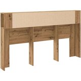 vidaXL Vzglavna omarica artisan hrast 180x18,5x102,5 cm inženirski les | Shoptok.si