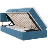  Postelja s shranjevanjem Temno modra 90 x 190 cm Žamet, (5000100026) | Shoptok.si
