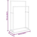 Samostojeći stalak za ručnike bijeli 48 x 24 x 78,5 cm željezni | shoptok.hr