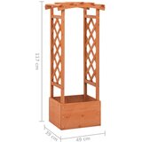  Rešetkasta sadilica s lukom 49 x 39 x 117 cm masivna jelovina | Eponuda.com