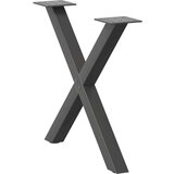  Noge za stolić u obliku slova X 2 kom antracit 50x(42-43) cm | shoptok.hr