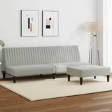 2-dijelni set sofa svjetlosivi baršunasti