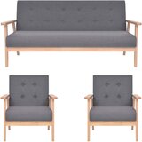 Komplet 3-dijelni set sofa od tkanine tamnosivi Cijene