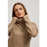 Marisse Beige Turtleneck Sweater | Shoptok.si