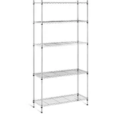 Sturdy Gray Openwork Wire Storage Rack - 180x90x35cm, Holds Up to 150kg, (21740728)