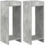  Stalak za biljke s policom 2 pcs Betonsko Siva 30 x 30 x 80 cm | Eponuda.ba