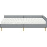  Kotni okvir postelje z matrico 2 pcs Svetlo siva blago, (5000123546) | Shoptok.si