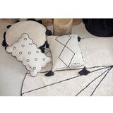 Lorena Canals Okrogla preproga iz bombaža Trace - Natural, Black | Shoptok.si