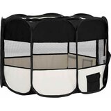  Sklopiva ogradica za pse s torbom za nošenje crna 125x125x61 cm | shoptok.hr