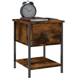 vidaXL Nočna omarica dimljen hrast 34x35,5x45 cm inženirski les | Shoptok.si