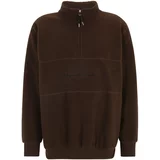 Jack & Jones Plus Sweater majica 'HAYS' čokolada / crna