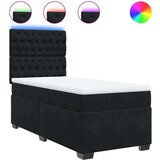 vidaXL box spring krevet s madracem crni 80 x 200 cm baršunasti | shoptok.hr