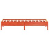 vidaXL Posteljni okvir voščeno rjav 90x200 cm trdna borovina | Shoptok.si