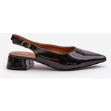 Boto Lacquered Ballerinas On Low Heel With Pointed Toes Black Anarinne | ePonuda.com