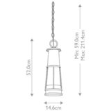 Elstead Lighting ZUNANJA VISEČA SVETILKA Chelsea 14.6/59 cm | Shoptok.si
