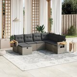 vidaXL 7-dijelni set vrtnih sofa sivi od poliratana | shoptok.hr