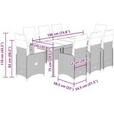 vidaXL vrtna bistro garnitura 9-delna z blazinami bež poli ratan, (21315817) | Shoptok.si