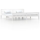 The Living Store Posteljni okvir bel iz trdnega lesa 180x200 cm - Posteljni Okvir, (21526486) | Shoptok.si