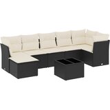  8-dijelni set vrtnih sofa od poliratana s jastucima crni | shoptok.hr