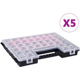 vidaXL Škatle za sortiranje 5 kosov z delilniki 385x283x50 mm plastika Cene